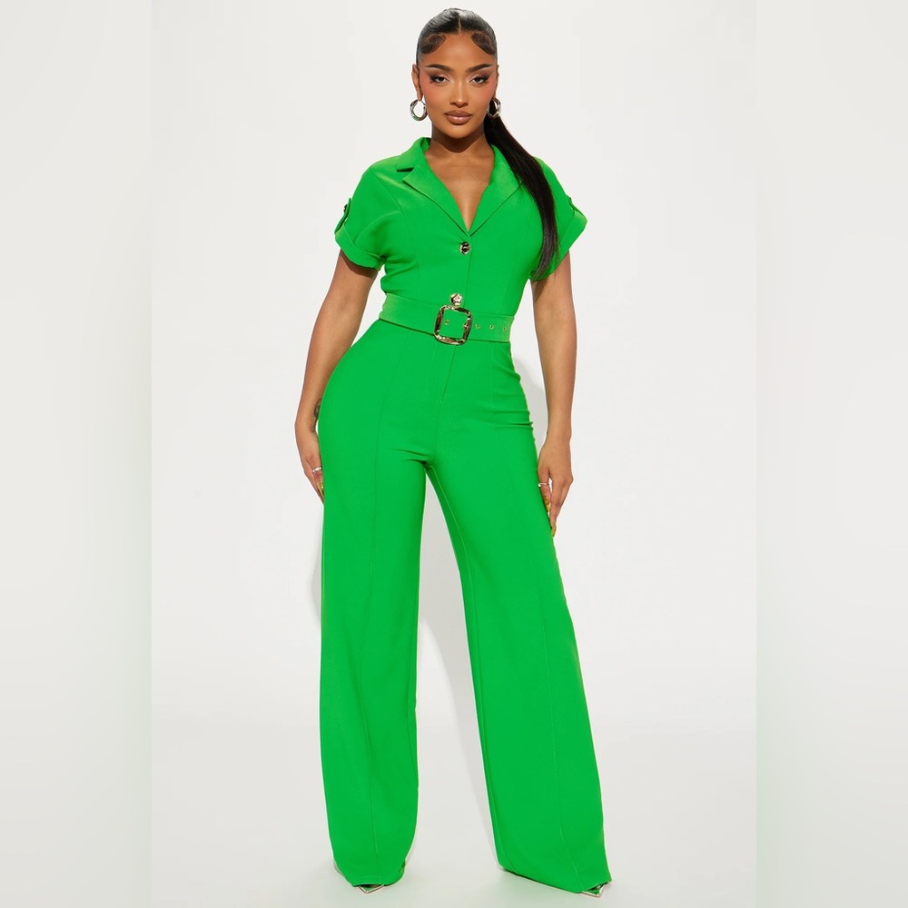 Vibrant Kelly Green Fashion nova Women's Jumpsuit